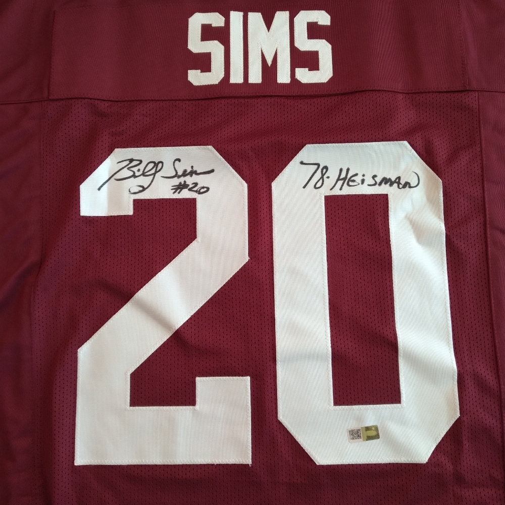 Billy Sims Autographed Oklahoma Sooners Heisman Custom Football Jersey - PSA
